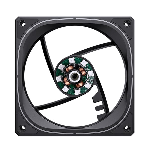 Jonsbo FR-505B kylsystem för dator Datorväska Fan 12 cm Svart, Vit 1 styck