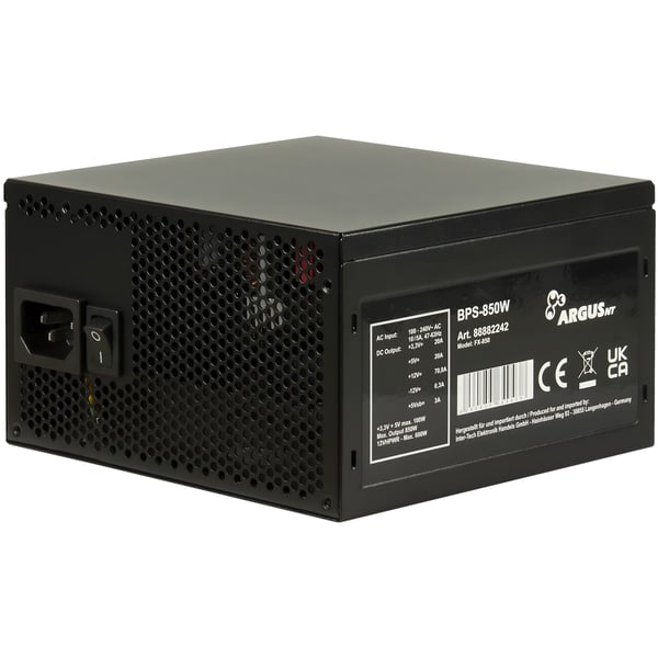 Miniatyrbillede 2 af 4: Inter-Tech Strømforsyning ArgusNT BPS-850 Bronze ATX - PC-/Server Strømforsyning - 180 min