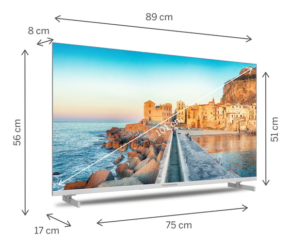 Miniatyrbillede 5 af 8: Thomson 40FG2S15W TV 101,6 cm (40") Fuld HD Smart TV Wi-Fi Hvid