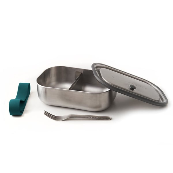 Miniatyrbillede 2 af 2: black+blum BAM-SS-L005 madkasse Frokostbeholder Silikone, Rustfrit stål Blå, Rustfrit stål 1 stk