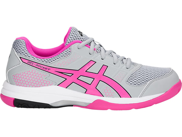 ASICS Gel-Rocket Sportsko Honkoppling Grå, Rosa, Vit