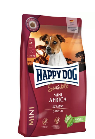Happy Dog Sensible Mini Africa 4 kg Voksen Struds Happy Dog Sensible Mini Africa 4 kg Voksen Struds