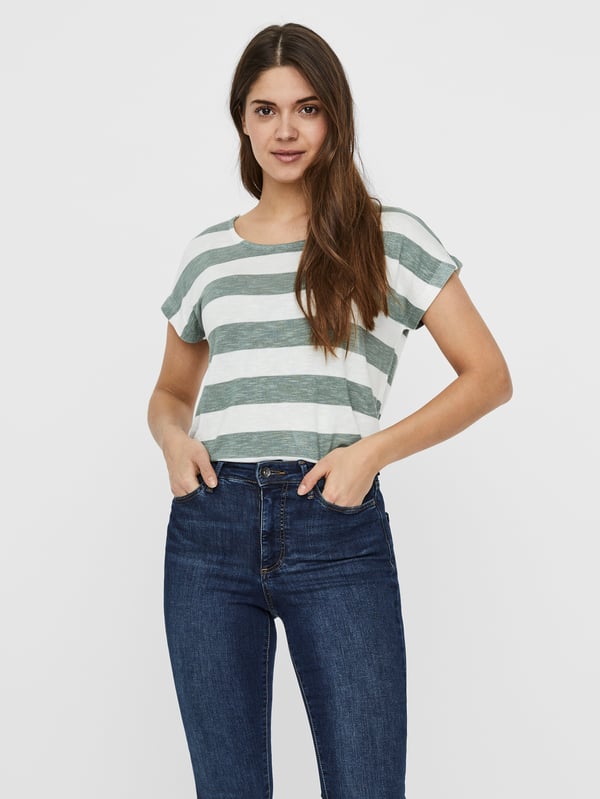 Vero Moda 5714509420843 skjorte & top T-shirt Rund halsudskæring Kort ærme