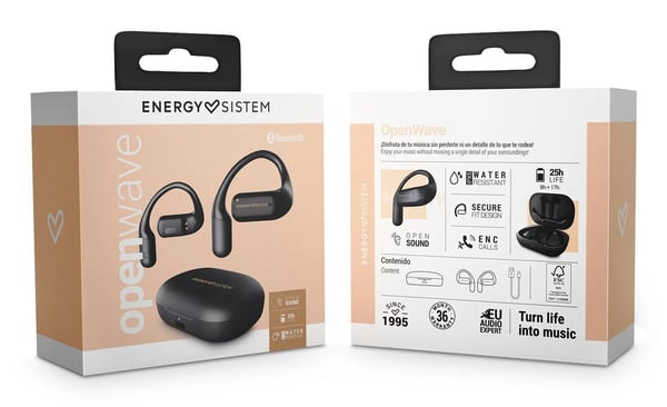 Energy Sistem OpenWave Kuulokkeet True Wireless Stereo (TWS) In-ear Puhelut/Musiikki/Urheilu/Päivittäinen Bluetooth Musta