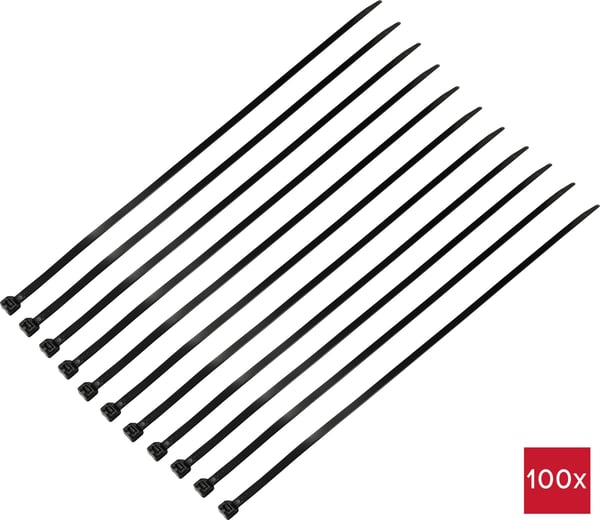 TRU COMPONENTS TC-12523700 kabelsamler Stige kabelbinder Polyamid Sort 100 stk