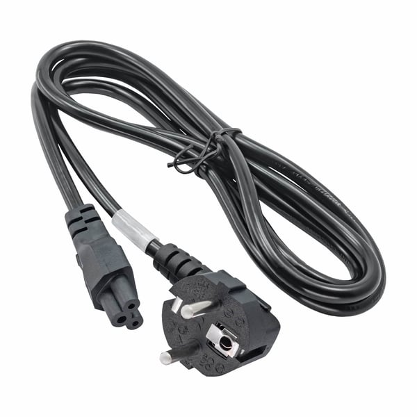 Akyga Power Cord AK-NB-01C for notebooks VDE IEC C5 250V/50Hz 1,5m Sort CEE7/7 C5 forbinder