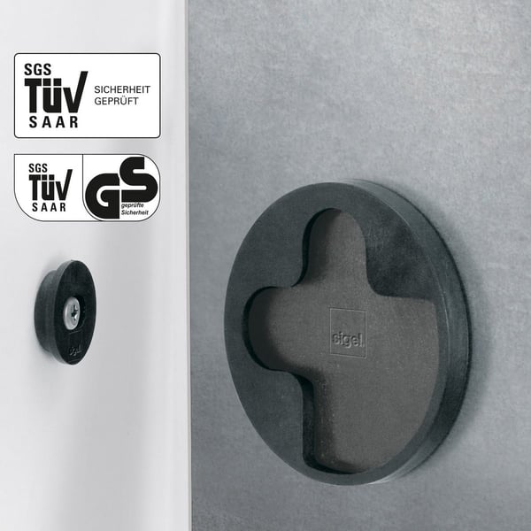Miniatyrbillede 7 af 8: Sigel GL270 magnettavle og tilbehør Glas 910 x 460 mm Sort, Grå