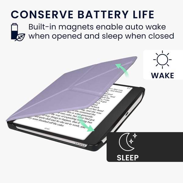 kwmobile KWM000023RV004C e-kirjan lukijalaitteen suojakotelo Avattava kotelo Laventeli