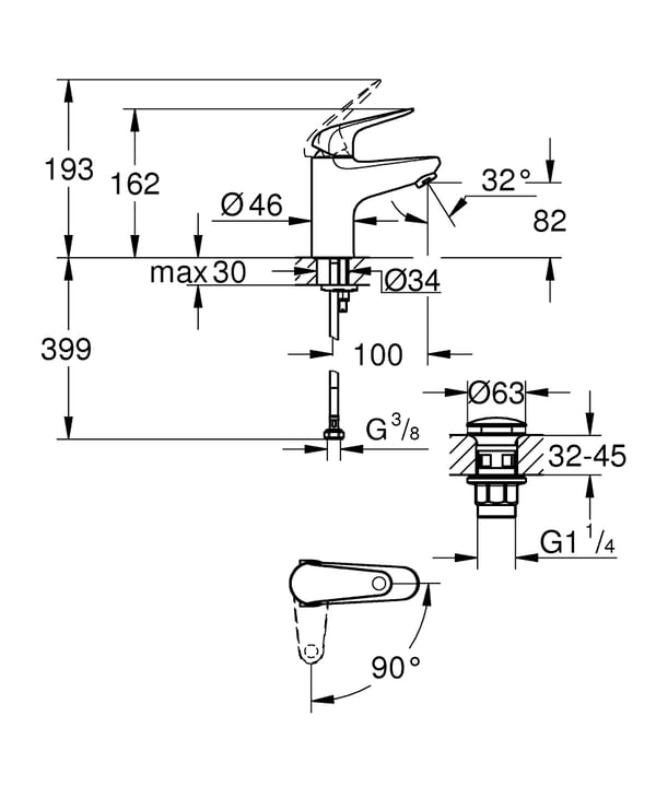 GROHE Swift Krom