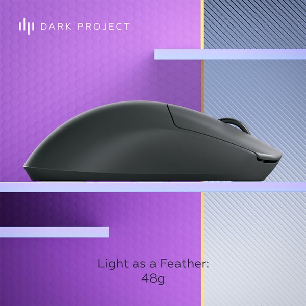 Dark Project Novus SE Wireless Gaming hiiri Pelaaminen Molempikätinen RF Wireless + USB Type-C Optinen 26000 DPI