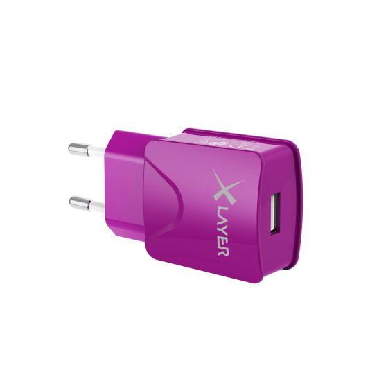 Miniatyrbillede 2 af 2: XLayer 214115 oplader til mobil enhed Smartphone, Tablet Lilla Vekselstrøm Indendørs