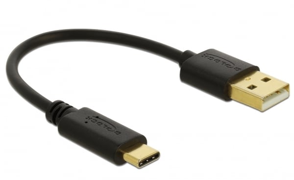 DeLOCK 85354 USB-kaapeli 0,15 m USB A USB C Musta DeLOCK 85354 USB-kaapeli 0,15 m USB A USB C Musta