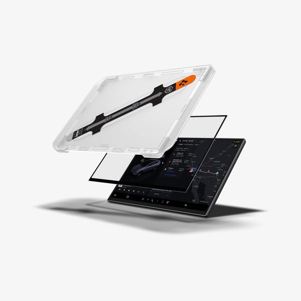 Miniatyrbillede 1 af 8: Spigen GLAS.tR EZ Fit Klar skærmbeskytter Tesla 1 stk