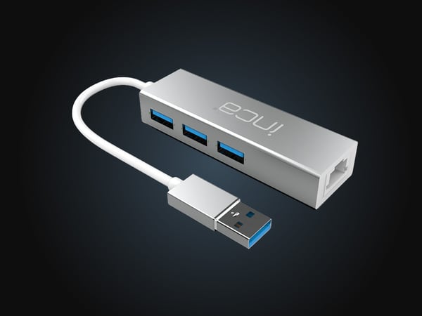Pikkukuva 4 / 5: Inca IUSB-03TX keskitin USB 2.0 Type-A Hopea