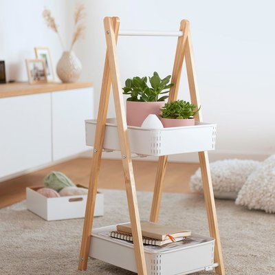Zeller Present 13359 Förvaringslåda Rektangulär Bamboo Vit
