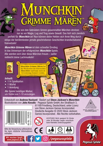 Pikkukuva 4 / 4: Pegasus Munchkin Grimme Mären Lautapeli Roolipeli