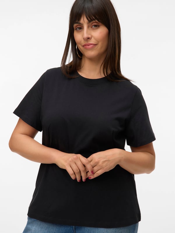 Vero Moda VMPAULINA T-Shirt Skjorte Rund halsudskæring Kort ærme