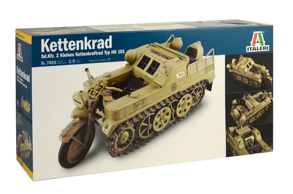 Italeri KETTENKRAD Military motorcycle model Monteringssæt 1:9