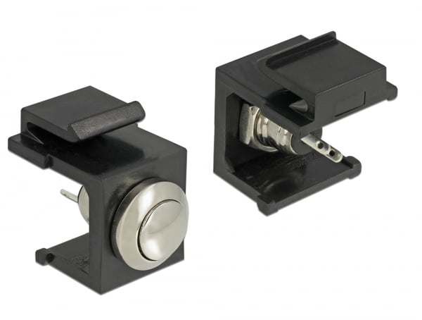 DeLOCK 86402 kabelkontakter Keystone LED Svart, Rostfritt stål