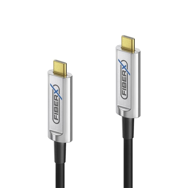 FiberX FX-I600-010 USB-kabel USB 3.2 Gen 1 (3.1 Gen 1) 10 m USB C 10 Gbit/sek. 4,5 W Sort, Sølv