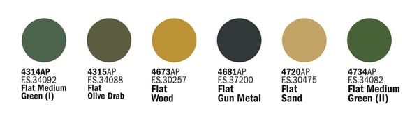 Italeri 440AP akryyliväri 120 ml Vihreä, Silitysrauta, Oliivi, Keltainen Pullo