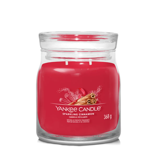 Yankee Candle Sparkling Cinnamon stearinljus Cylinder Röd 1 styck