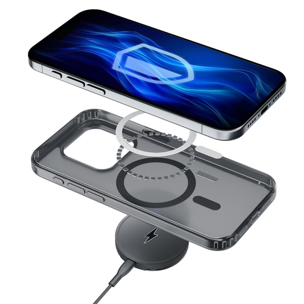 Miniatyrbillede 6 af 9: 3MK Frosty MagCase mobiltelefon etui 16 cm (6.3") Cover Sort, Transparent