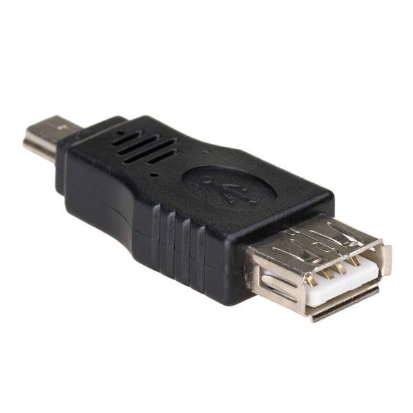 Akyga Adapter AK-AD-07 USB-AF/miniUSB-B (5-pin) USB A USB mini B 5-pin Sort