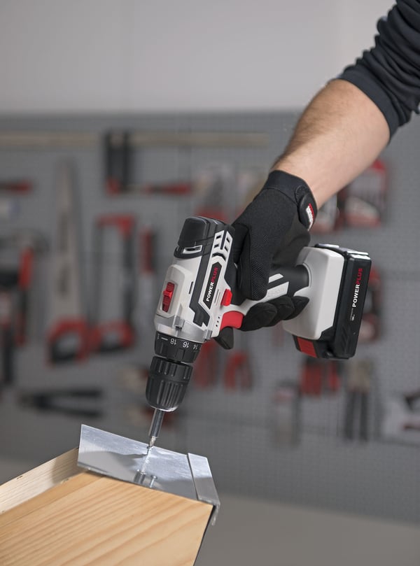 Miniatyrbillede 2 af 11: Powerplus POWC1061 bor 1400 rpm Nøglefri 1,48 kg Sort, Grå, Rød