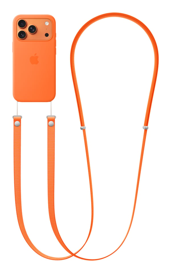 Miniatyrbillede 2 af 3: Apple skulderrem til mobiltelefon - orange