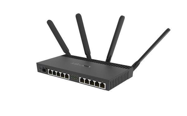 Miniatyrbillede 4 af 4: Mikrotik RB4011iGS+5HacQ2HnD-IN trådløs router Gigabit Ethernet Dual-band (2,4 GHz / 5 GHz) Sort