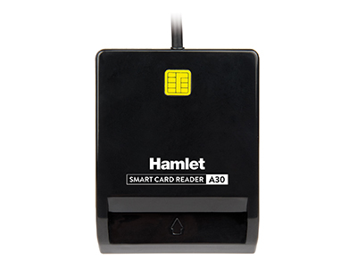 Hamlet HUSCR-A30 älykortin lukijalaite Sisätila USB USB A-tyyppi Musta