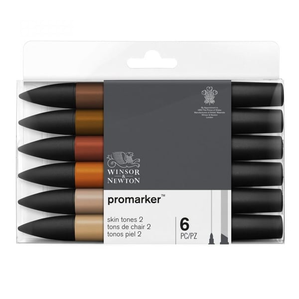 Miniatyrbillede 4 af 5: Winsor & Newton 884955070406 speedmarker 6 stk Blandet Beige, Brun, Orange, Lyserød