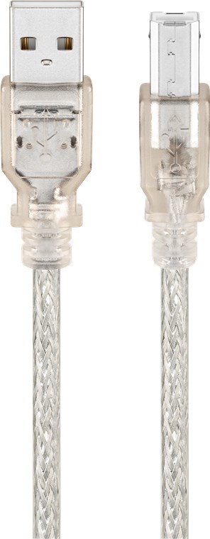 Miniatyrbillede 1 af 3: Goobay 68606 USB-kabel USB 2.0 1 m USB A USB B 0,48 Gbit/sek. Transparent