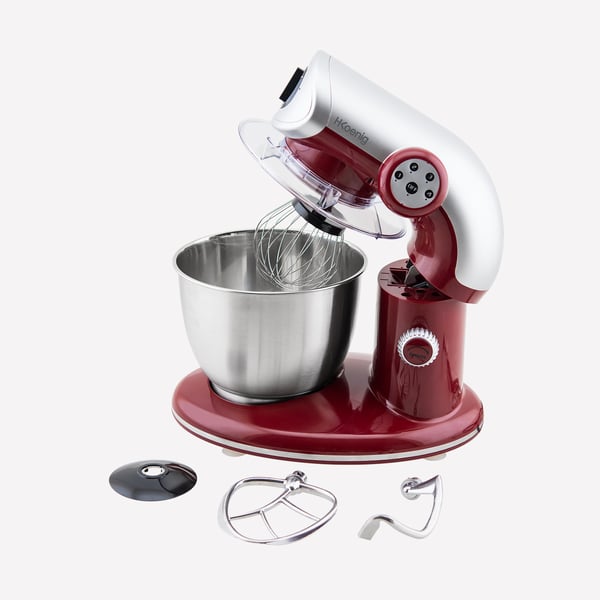H.Koenig KM80 Stativmixer 1000 W Röd, Rostfritt stål