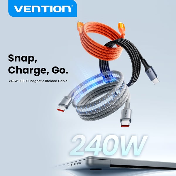 Miniatyrbillede 3 af 5: Vention TSAOF USB-kabel USB C Orange