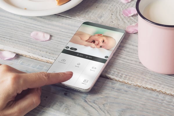 Alecto SMARTBABY10BK Wi-Fi Anthracit, Hvid