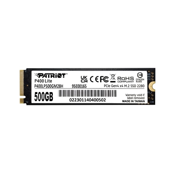 Miniatyrbild 2 av 6: Patriot P400 Lite 500GB SSD - M.2 NVMe Typ 2280