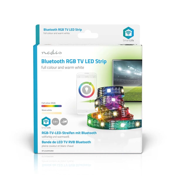 Nedis BTLS20RGBW LED strip Sininen, Vihreä, Punainen, Lämmin valkoinen 2700 K 4 W F