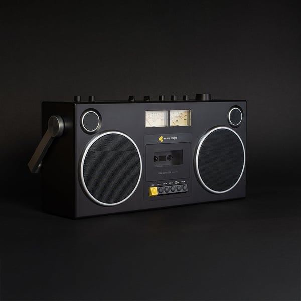 Miniatyrbillede 2 af 7: WE ARE REWIND GB-001 Curtis Bærbar kassetteafspiller 1 kort Sort