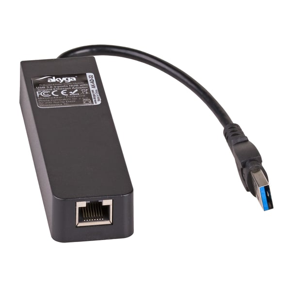 Akyga AK-AD-32 kannettavien tietokoneiden telakka ja porttitoistin USB 3.2 Gen 1 (3.1 Gen 1) Type-A Musta