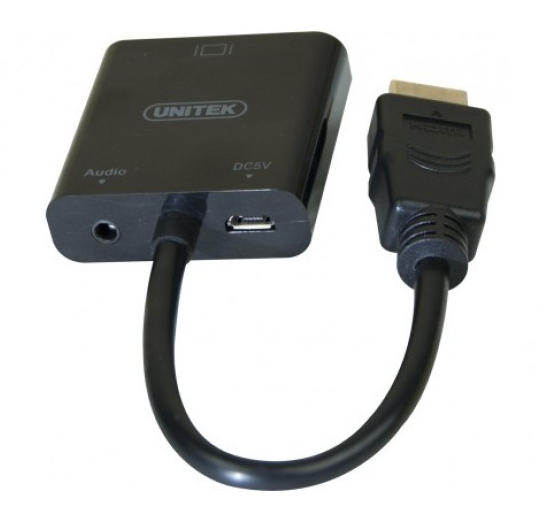 CUC Exertis Connect 051248 videokabeladapter 0,15 m VGA (D-Sub) HDMI Typ A (standard) Svart