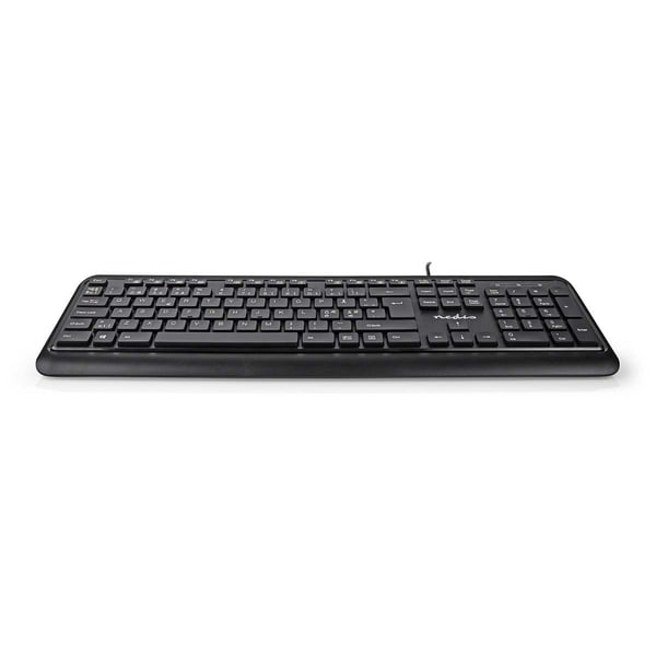 Nedis KBMU200BKND tangentbord Universal USB QWERTY Nordic Svart