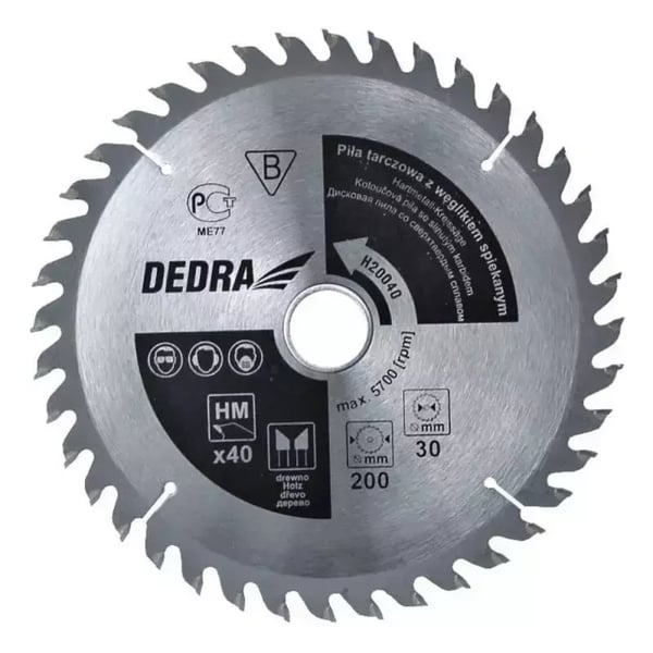 Pikkukuva 1 / 2: DEDRA H25040 pyörösahanterä 25 cm 1 kpl