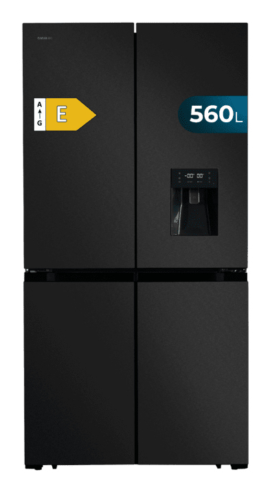 Cecotec Bolero CoolMarket 4D 564 Dark E side-by-side køle-fryseskab Fritstående 563 L Rustfrit stål