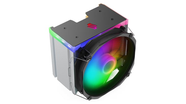 Miniatyrbillede 12 af 15: SilentiumPC Fortis 5 ARGB Processor Luftkøler 14 cm Sort, Grå, Stål