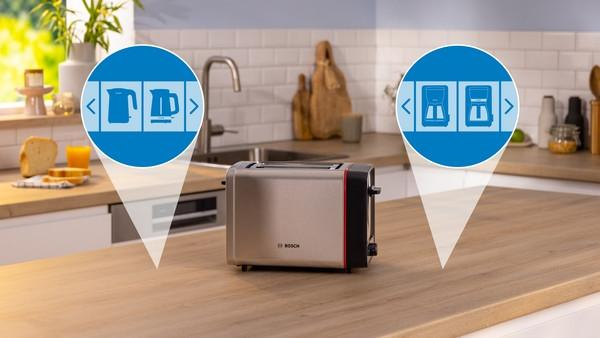 Bosch TAT6M420 brødrister 2 skive(r) 970 W Rustfrit stål