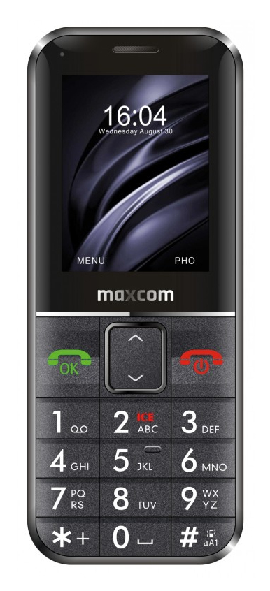 Miniatyrbillede 3 af 4: MaxCom Comfort MM735 mobiltelefon 5,59 cm (2.2") 83 g Sort Begynder telefon