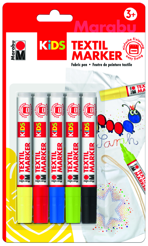 Marabu 0314000000001 hobbymaling Tekstilmaling 5 stk