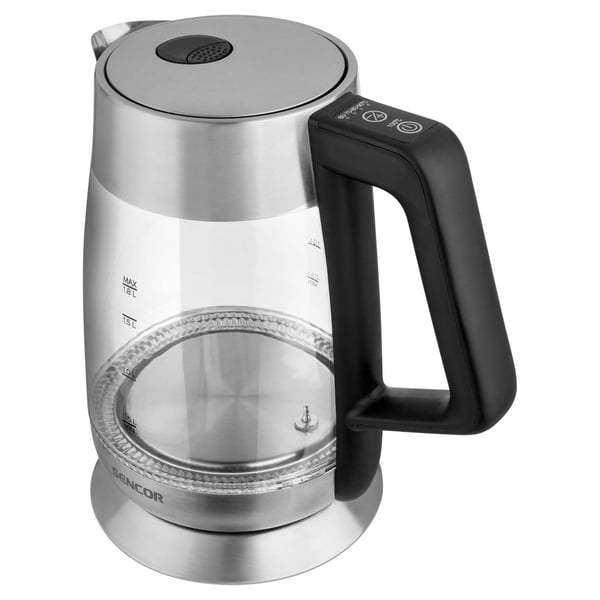Sencor SWK 1890SS elkedel 1,8 L 2200 W Sort, Rustfrit stål, Transparent